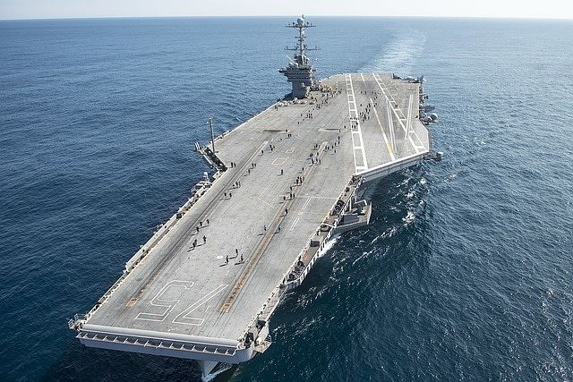 한국, 일본, 그리고 미국의 합동 해상 훈련